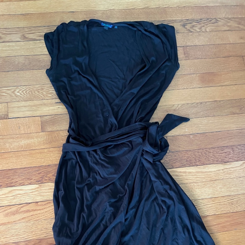 Boden black Jersey wrap dress 12R